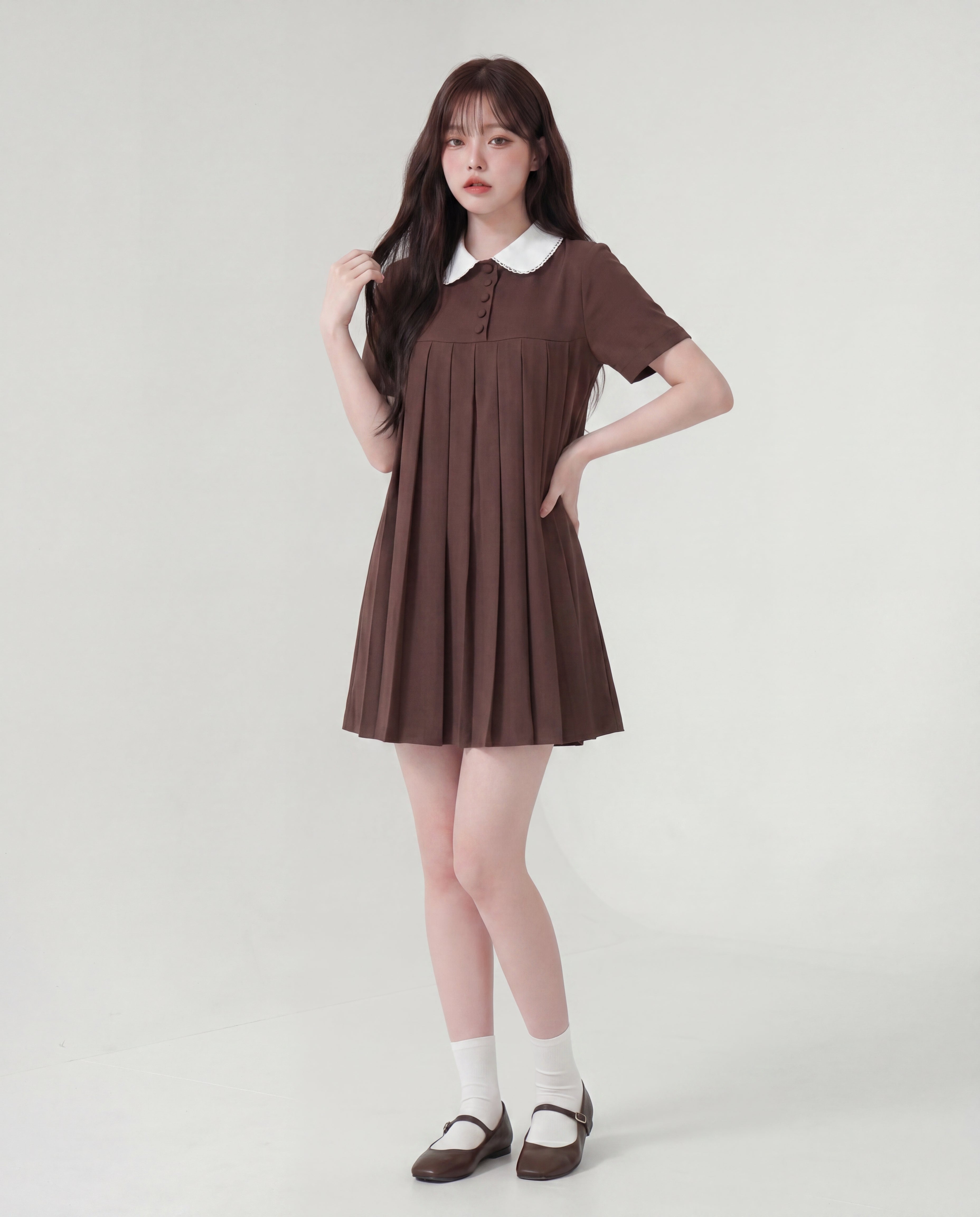 美品✨フォクシー 人気定番バロンドレス ふんわりワンピース ショコラ ブラウン系 ショコラブラウン・プリーツミニワンピース – Maison Chérie / メゾン
