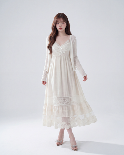 フェアリーレース・ロングキャミワンピ