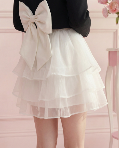 「バックリボンジャケット」＆「フェザータッチ・チュールワンピ」