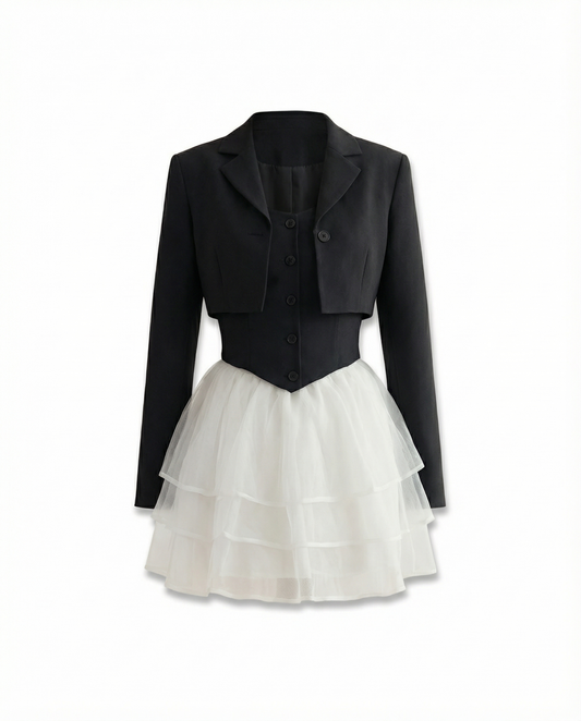 「バックリボンジャケット」＆「フェザータッチ・チュールワンピ」