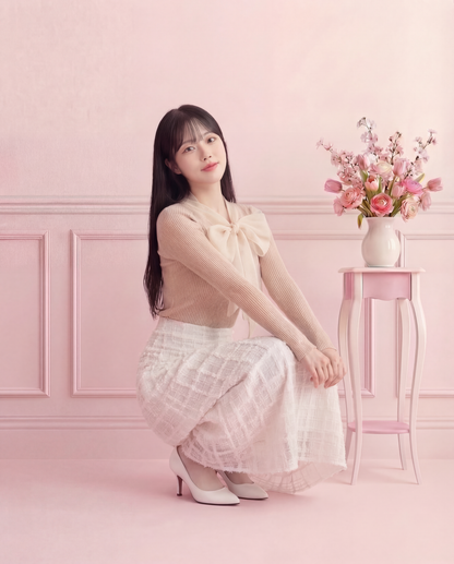 シアーチェック・レースアップスカート