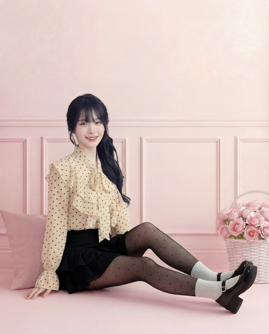 ポルカドット・シフォンブラウス