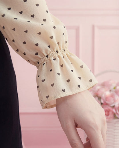 ポルカドット・シフォンブラウス