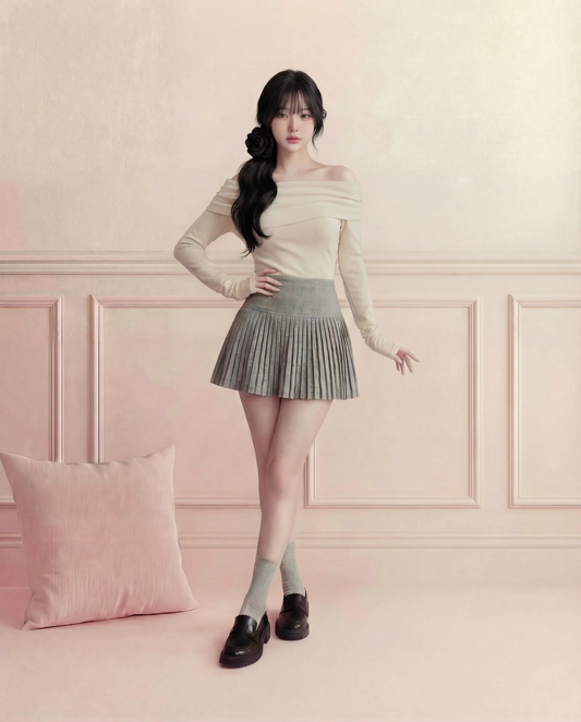 クラシックプリーツミニスカート