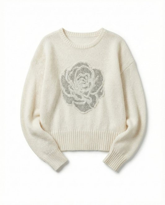 ビジューローズニット