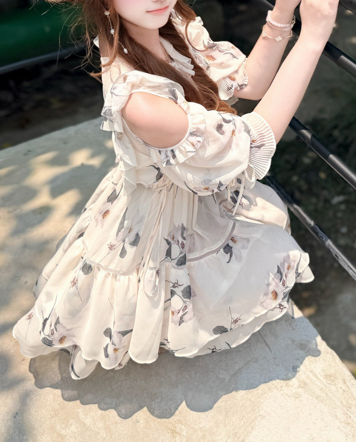 フレンチ・インクフローラルミニワンピース