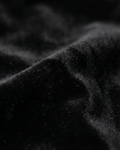 レース襟ダブルボタンベルベットジャケット