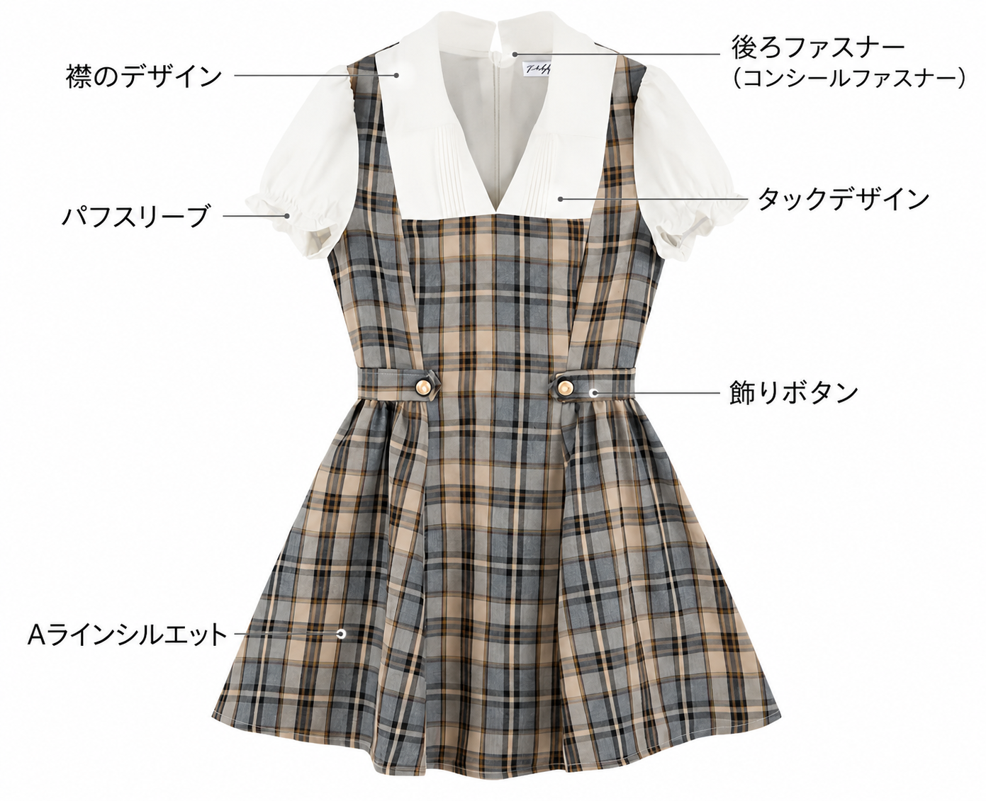 プレッピー・チェックミニワンピース