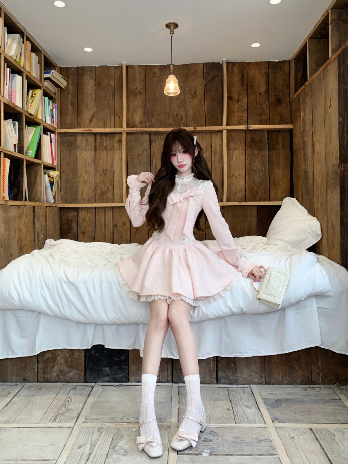 ロゼピンク・クラシカルドールワンピース