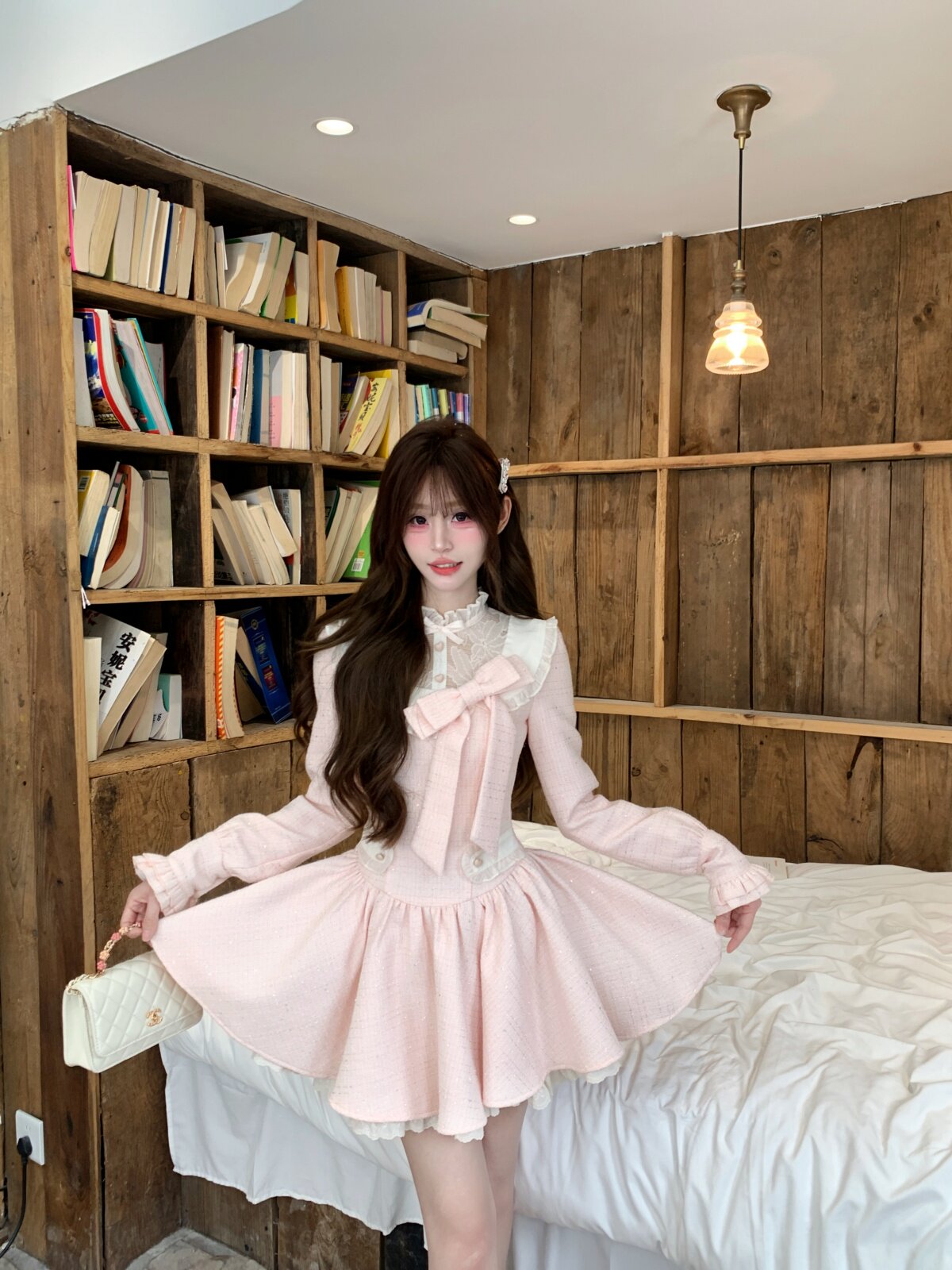 ロゼピンク・クラシカルドールワンピース