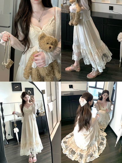 フェアリーレース・ロングキャミワンピ