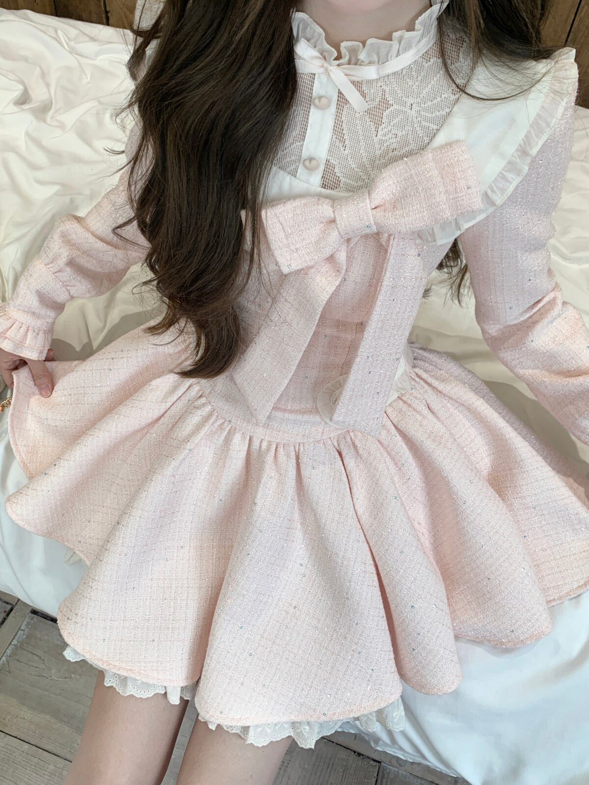 ロゼピンク・クラシカルドールワンピース