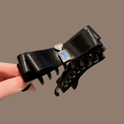 ラインストーン サテンリボンバナナクリップ