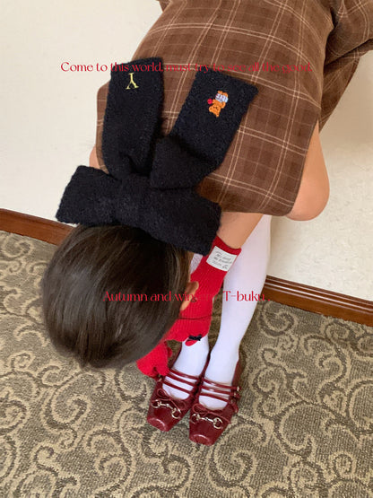 ブークレエンブロイダリー ビッグリボンヘアクリップ