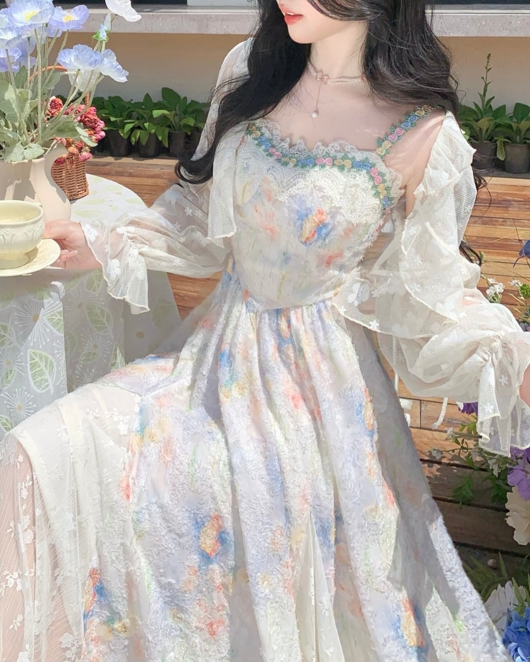 サンセットフローラ・キャミソールロングドレス