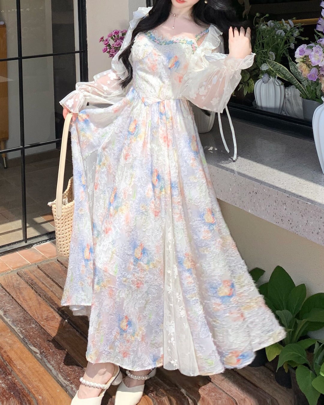 サンセットフローラ・キャミソールロングドレス