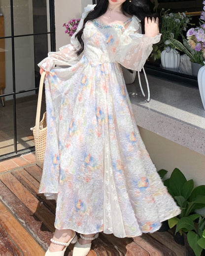 サンセットフローラ・キャミソールロングドレス