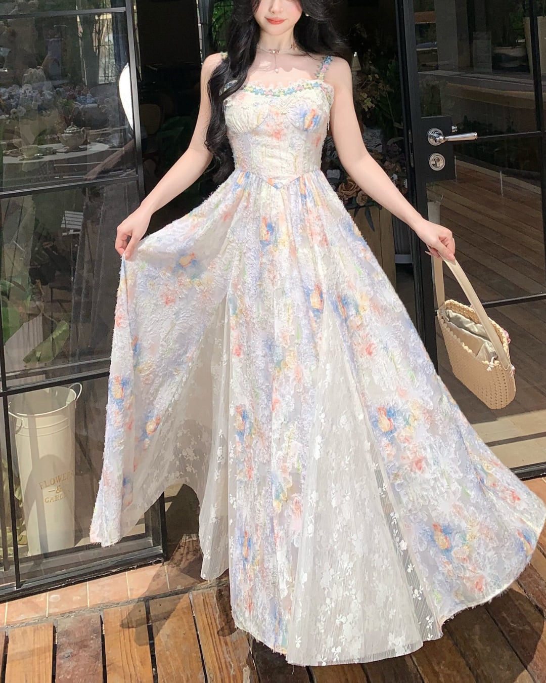 サンセットフローラ・キャミソールロングドレス