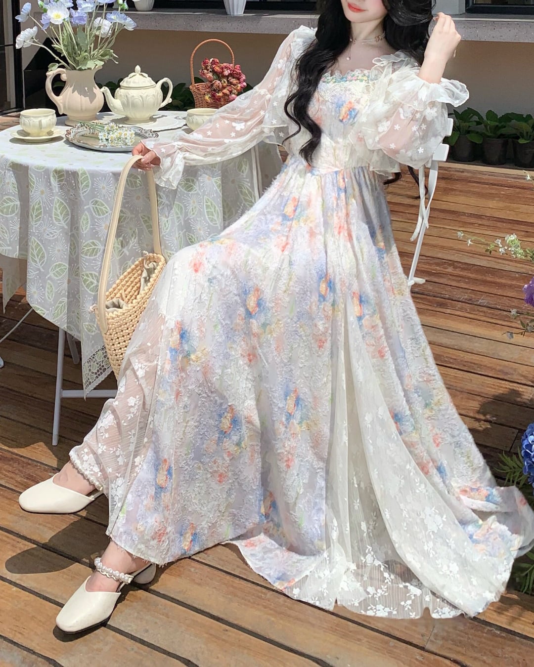 サンセットフローラ・キャミソールロングドレス