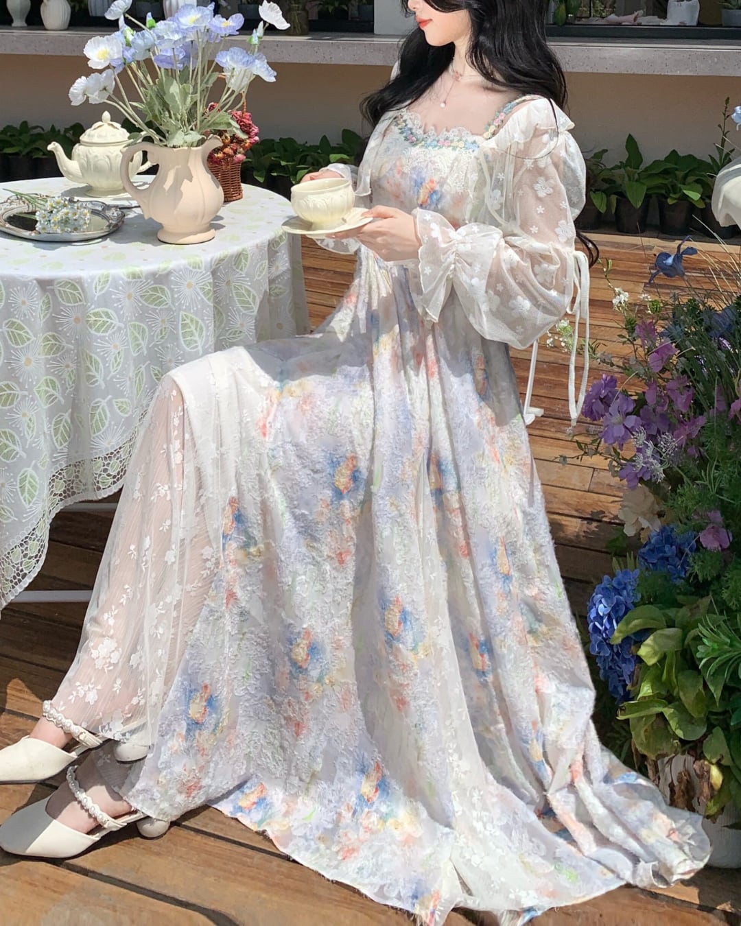 サンセットフローラ・キャミソールロングドレス