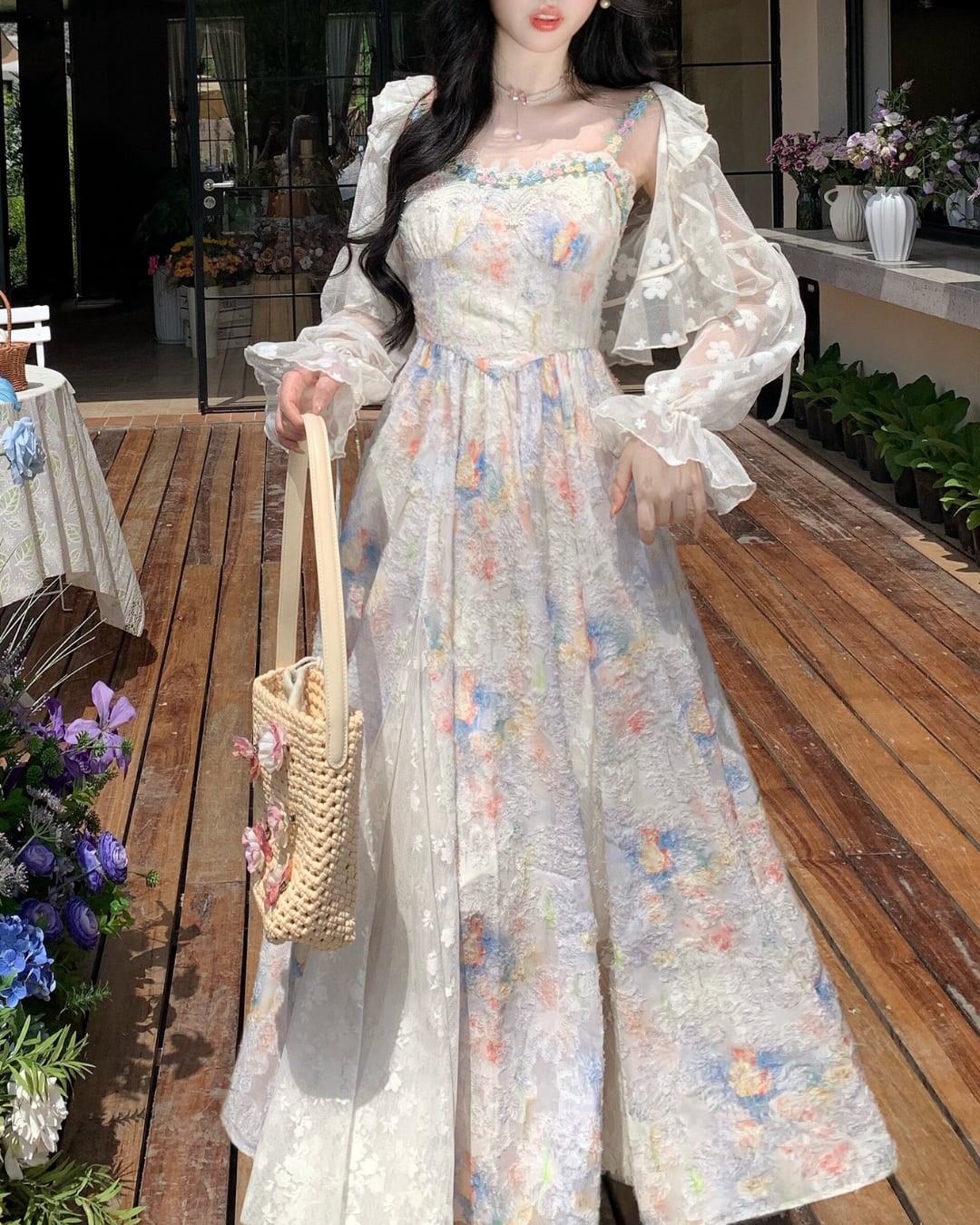 サンセットフローラ・キャミソールロングドレス