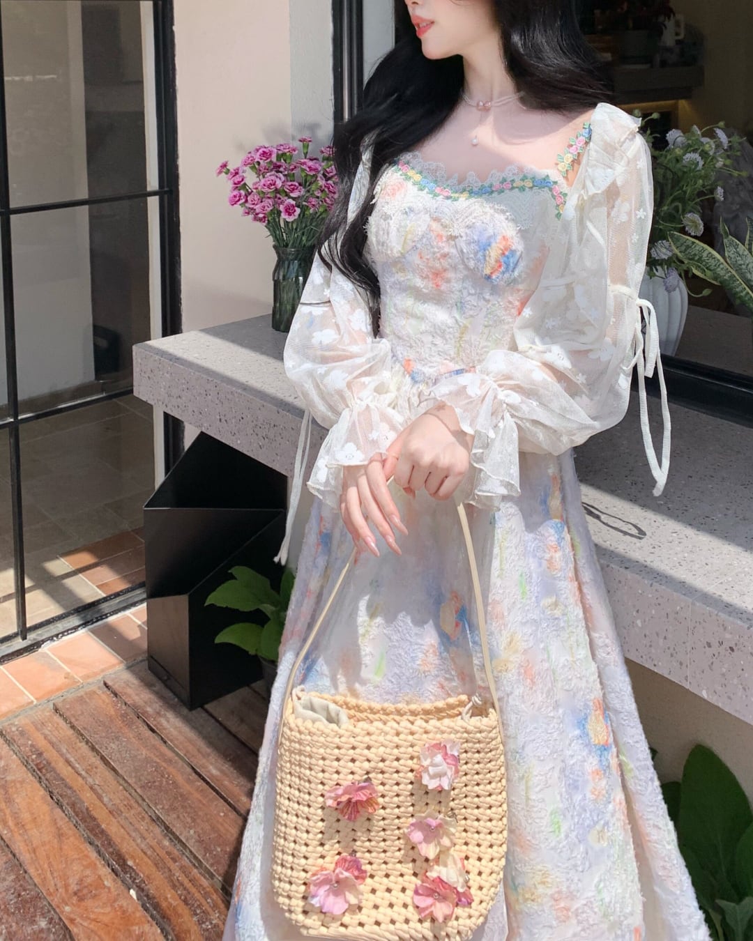 サンセットフローラ・キャミソールロングドレス