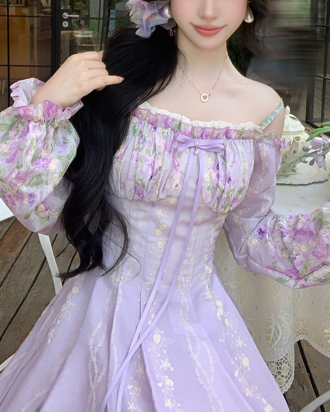 紫藤ロマンティック・フラワードレス
