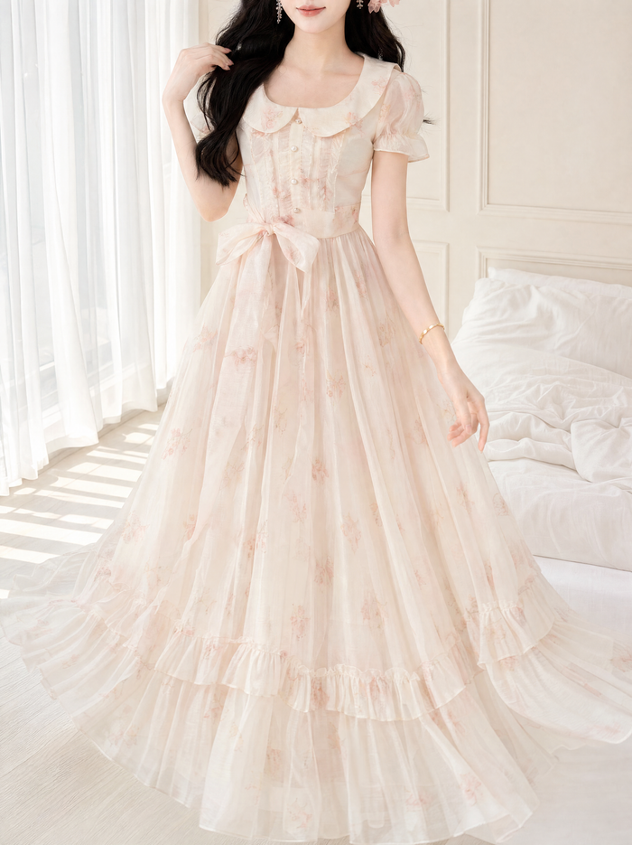 チェリーブロッサム・リボンフレアドレス